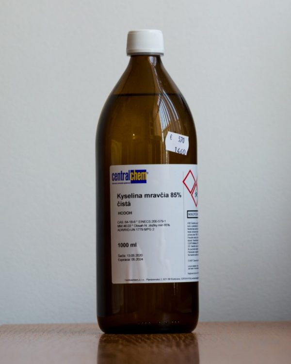 Kyselina mravčia 85% čistá, 1 L