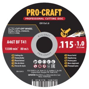 Rezný kotúč Procraft CD115x1,0 | CD115x1.0