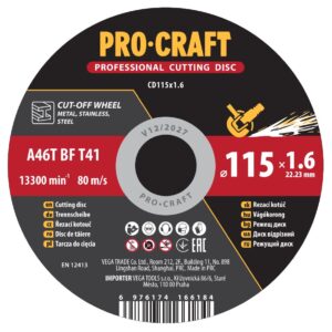 Rezný kotúč Procraft CD115x1,6 | CD115x1.6