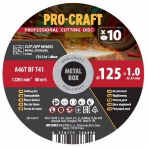 Sada rezacích kotúčov Procraft CD125x1.0b | CD125x1.0b