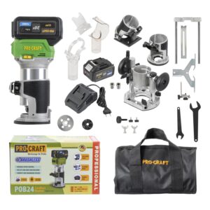 Procraf POB24-1b-f horná frézka s príslušenstvom 3v1 | POB24-1b-f