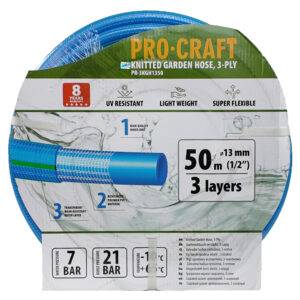 Záhradná hadica Procraft PR-3KGH1350 3-vrstvová, 1/2" 50 m | PR-3KGH1350